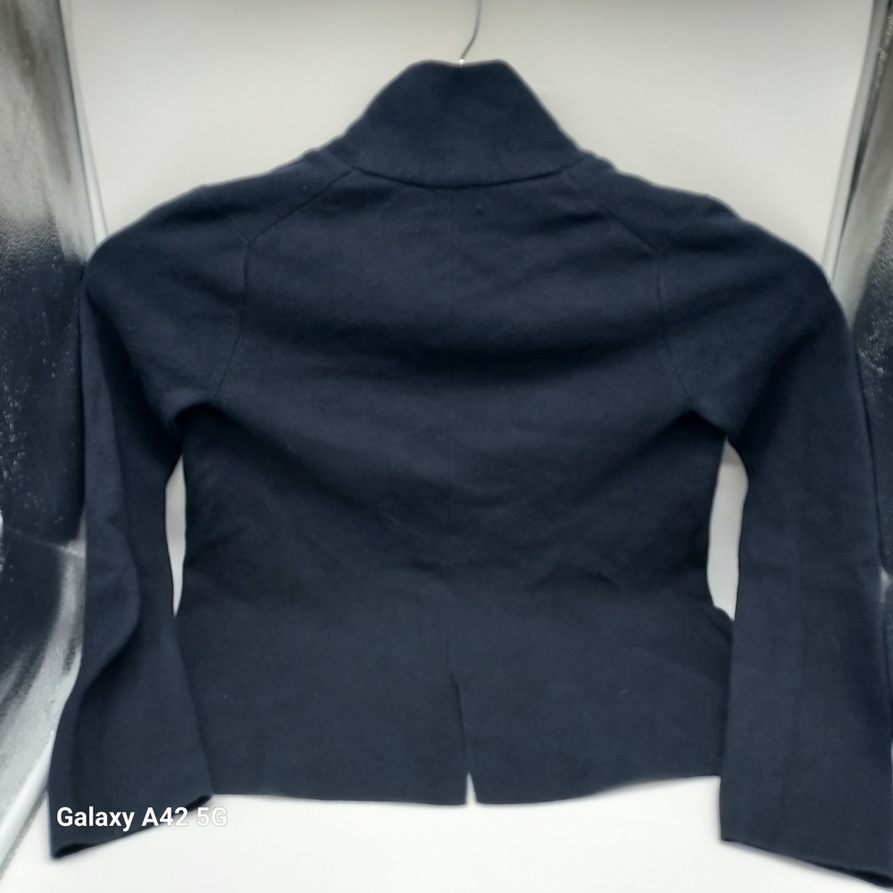 Vineyard Vines Navy Blue Merino Wool Cotton Knit Blazer Sweater Small RN 134578 - Picture 4 of 4